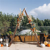 10Ft Wooden Wedding Arch Triangle Backdrop Stand Garland Balloon Frame