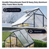 6X4FT Walk-In Greenhouse with Drainage Garden Outdoor Polycarbonate Green House