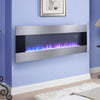 Electric 50" Wall Mounted LED Fireplace 6 Flame Color Inset Fire Stove Freestand