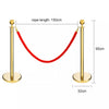 Barrier Posts Crowd Control Stanchion Velvet Ropes Bank Queue Pole Gold Red 4pc