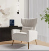 Modern Velvet Armchair | TV Lounge Chair | Gold Legs | Single Sofa for Bedroom