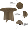 Sunon Round Conference Table 105cm Dia Office Conference Table Dining (walnut)