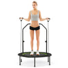 40" Mini Trampoline Foldable Fitness Trampolines with Height Adjustable Handle