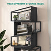 5 Tier Bookcase Bookshelf Shelving Unit Storage Rack for Living Room Bedroom