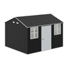 Steel Garden Storage Shed w/Windows Lockable Door Outdoor Tool Equipment Shelter
