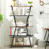 Rustic Wood Bookcase Bookshelf 5 Tier Industrial Storage Display Shelving Unit