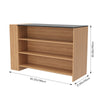 Kitchen Island Breakfast Bar Table Worktop Food Prep Table with Storage Shelves