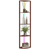 RGB LED Floor Lamp with Shelves and Remote Control for Living Room