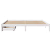 Bed Frame with Drawers White 200x200 Solid Wood Pine K1V1