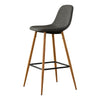 2X Bar Stools Fabric/Faux Leather Pub Chairs Breakfast Kitchen Metal Leg Modern