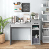 COSTWAY Computer Desk Laptop PC Desk with Drawer & CPU Stand-Grey