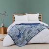3 Piece Patchwork Bedspread Quilte Set Bedding Throw Rugs Pillowcase Double Size