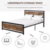 King Size Metal Bed Frame Slat Support Bedstead Base w/ Headboard & Footboard