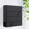Grey Large Letter Box Post Mail Box Wall Mounted Post Box Lockable With 2 Keys