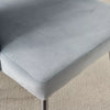 Dining Chair Thick Upholstered Kitchen Chair with Metal Legs Light Grey Set of 2
