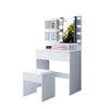 Dressing Table with LED Lights Mirror Vanity Set Makeup Storage Drawer Desk Hot
