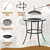 Outdoor Garden Wood Burning Fire Pit Log Burner Firepit Round Coffee Table