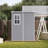 Plastic Garden Storage Shed Outdoor Storage House Tool Sheds 5x4 FT ,Grey