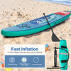 11FT Inflatable Stand Up Paddle Board SUP Surfboard Adjustable Non-Slip Deck