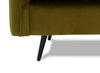 Velvet 2 Seater Sofa in Olive Green - Compact Ella range FREE & EASY DELIVERY