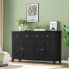 Sideboard Storage Cabinet White 2 Large Drawers 4 Doors Kitchen Living Room Unit