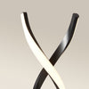 Black Twist Floor Lamp Living Room Light Integrated LED Standard Standing Light