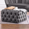 Chesterfield Velvet Ottoman Pouffe Footstool Deep Button Sofa Seats Coffee Table