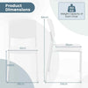 4Pcs Stackable Kitchen Chairs Set Modern Plastic Dining Room Chairs White
