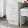 White Dressing Table With LED Lights Mirror 6 Shelves Stool Vanity Makeup Desk