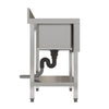 47" Stainless Steel Sink Commercial Restaurant Kitchen Prep Hand Basin w/ Shelf