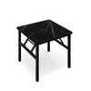 Square Foldable Dining Table Compact Kitchen Dining Room Wooden Table Metal Legs
