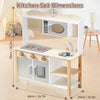 Large Wooden Play Kitchen Kids Pretend Cooking Role Play Toy with Utensils Gift