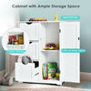 Storage Cabinet Bathroom Floor Cabinet Freestanding Storage Cupboard w/ 3 Drawer