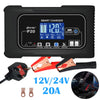 Smart Car Fast Battery Charger 12V/24V for Lead Acid LiFePo4 AGM Battery