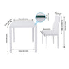 Muti Types Dining Table Kitchen Room Glass Top Metal Frame Table Desk Only Table