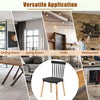 Chic Set of 4 Windsor Dining Chairs Kitchen Armless Side Chairs Black