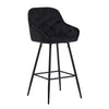 2 PCS Luxury Kitchen Bar Stools Velvet Padded Seat ＆ Armrest Salon Lounge chairs