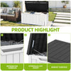 870L Garden Storage Box, Waterproof Lockable Resin Deck Box with Handles