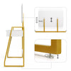 Mondeer LED Dressing Table Vanity Set with Adjustable Light& Mirror Padded Stool