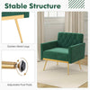 Living Room Velvet Leisure Chair Armchair Sofa Accent Chair-Green