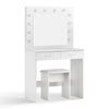 Dressing Table With Hollywood Mirror Stool 2 Drawers Bedroom Makeup Desk Modern
