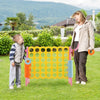 Giant 4 in a Row Game Jumbo Connect 4 Garden Games Set w/42 Gripped Rings