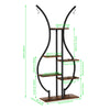 6 Tier Metal Vase-Shape Plant Stand Garden Shelving Flower Pot Display Rack