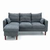 Modern L-Shaped Corner Sofa 2 3 Seater Armchair Couch With Footstool