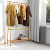 Hallway Wood Clothes Coat Garment Hanging Rail Shoes Rack Slatted Storage Stand