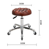 2x Retro Brown Bar Stools Leather Breakfast Kitchen Spa Chair Swivel Office Seat