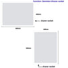 Illuminated Bathroom Mirror With LED light Shaver Socket Bluetooth Demister
