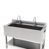 47" Stainless Steel Sink Commercial Restaurant Kitchen Prep Hand Basin w/ Shelf