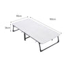 Portable Folding Bed Guest Compact Single Bedframe Guest Visitor Bed on Wheels
