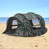 3-4 Man Waterproof Pop up Camping Tent Hiking Outdoor Tent 2 window 2 door floor